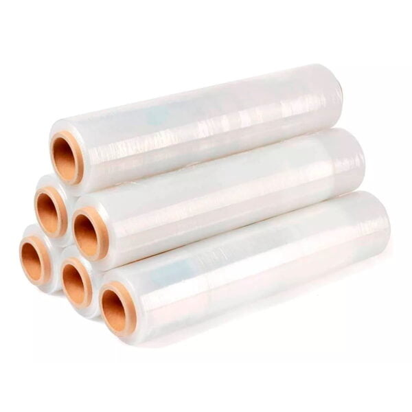 Film Stretch Transparente para Embalar 200m x 500mm x 20mic 6 Rollos